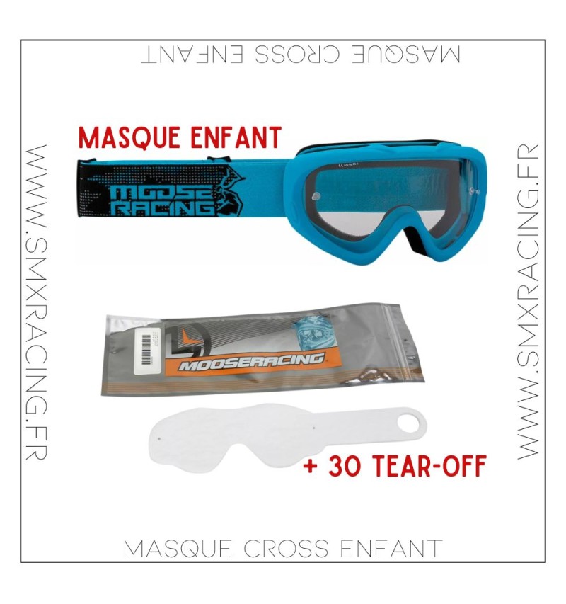 Masque Cross enfant + 30 Tear-off Moose Racing